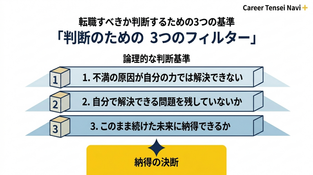 転職を判断する3つの基準
