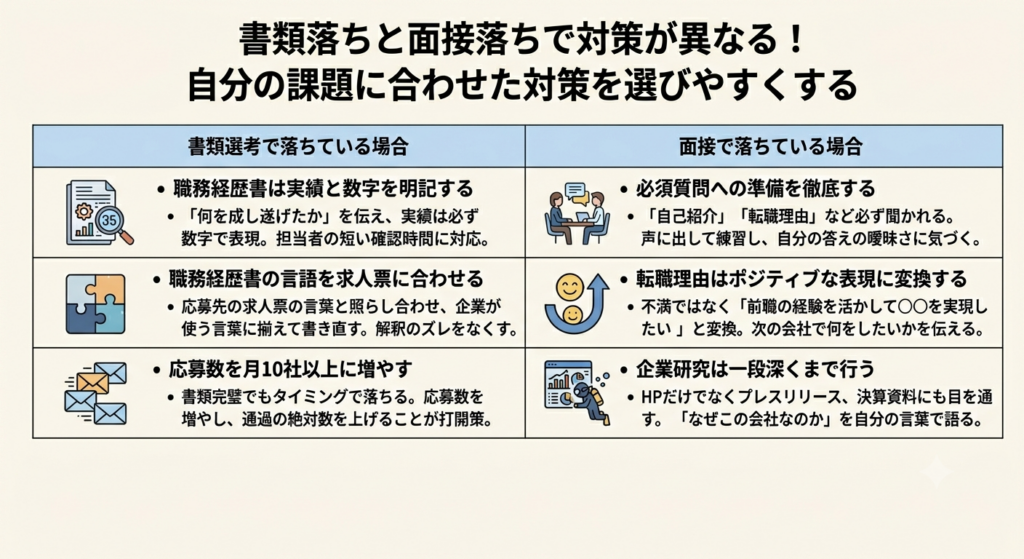 対策方法の違い