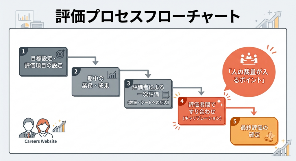 評価プロセスのチャート図