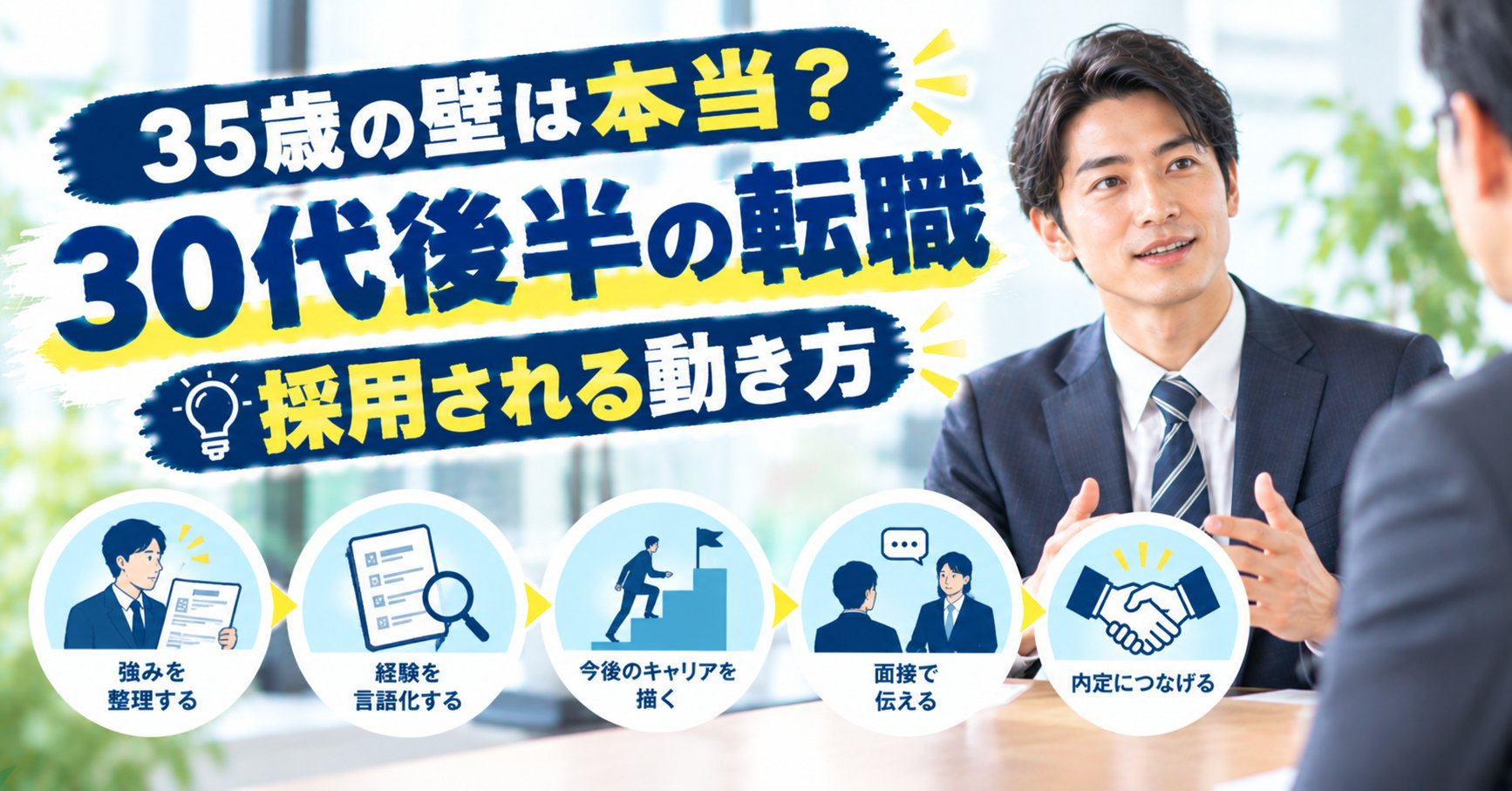 35歳の壁は本当？30代後半の転職 採用される動き方